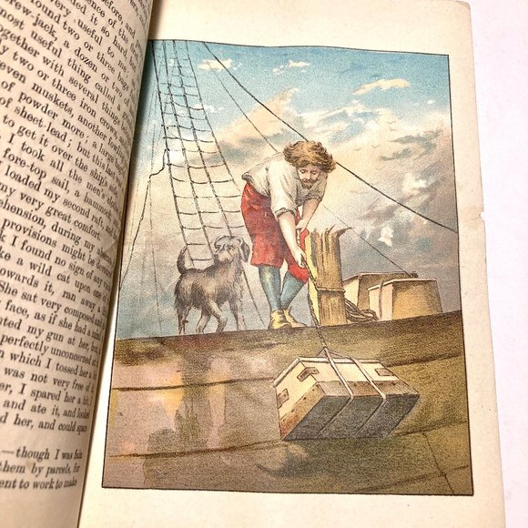 ANTIQUE: “Robinson Crusoe” by Daniel DeFoe, 1920 - Picture 7 of 10
